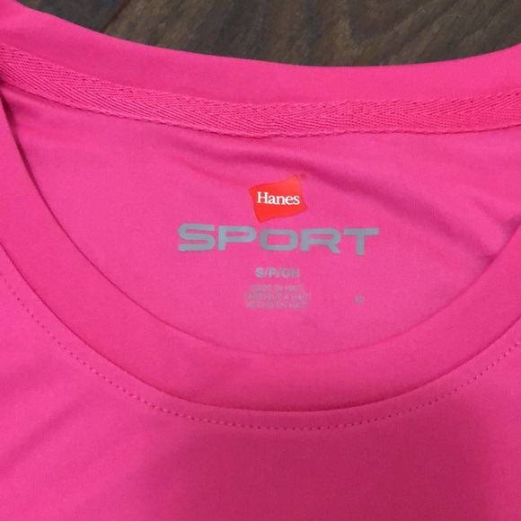 Donated!!!!Last chance ❗️NWT Hanes Sport Pink Long Sleeved Tee - Picture 2 of 6